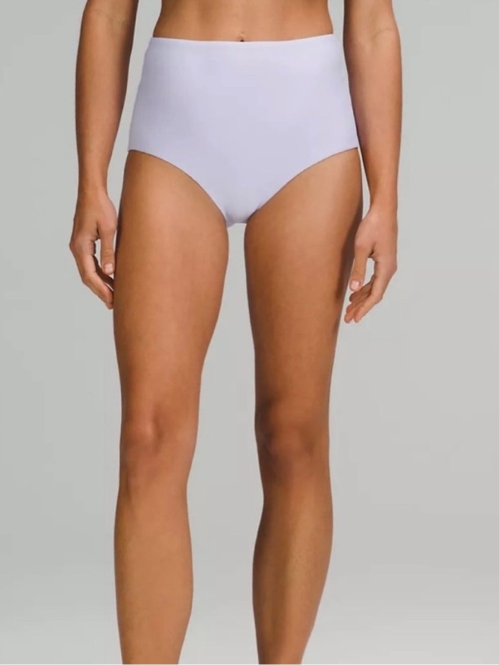 NWT LULULEMON Waterside High Waist Medium Swim Bottom Pastel Blue 4